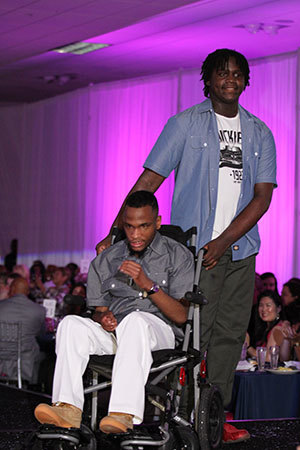 Helping Restore Ability client CJ and his caregiver Caleb
